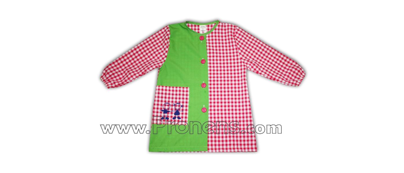 Fabricant de blouses tabliers scolaires garderie modèle boutons promotion 006
