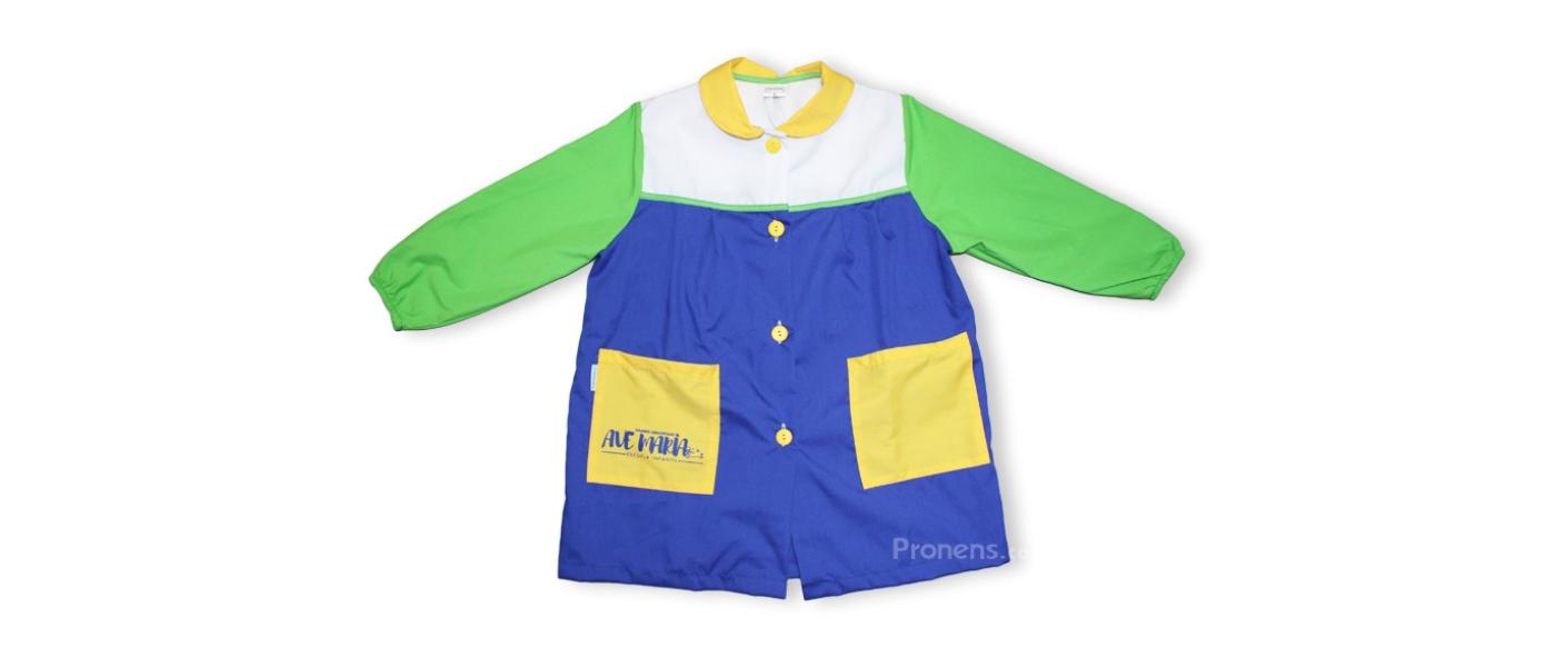 Fabricant de blouses bavoirs scolaires de crèche personnalisées en popeline 006