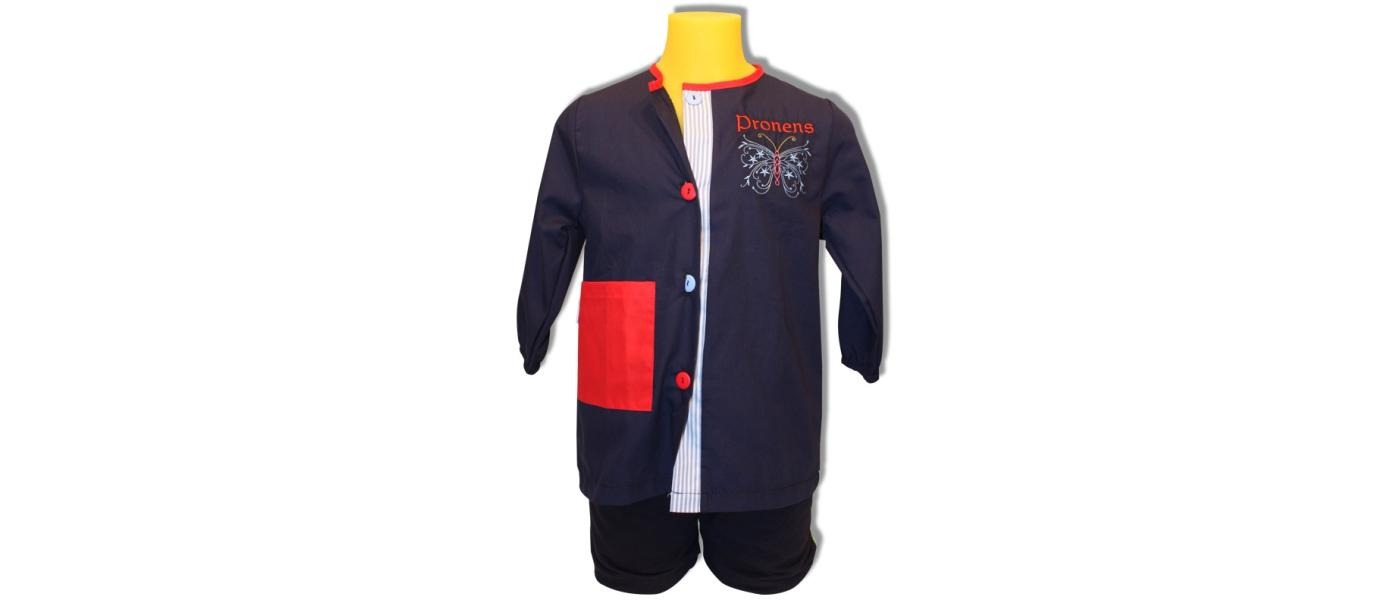 Fabricant de blouses tablier scolaires garderie personnalisée en popeline 005