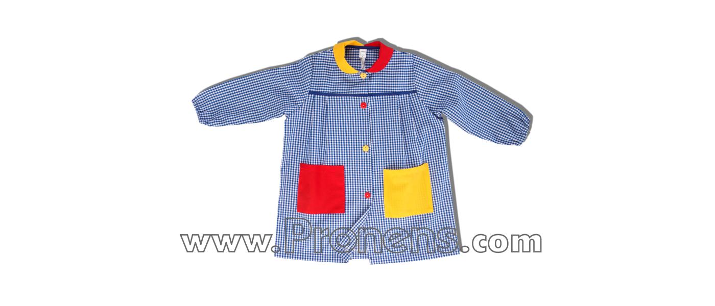 Fabricant de blouses tabliers scolaires pour crèches personnalisées avec boutons 001