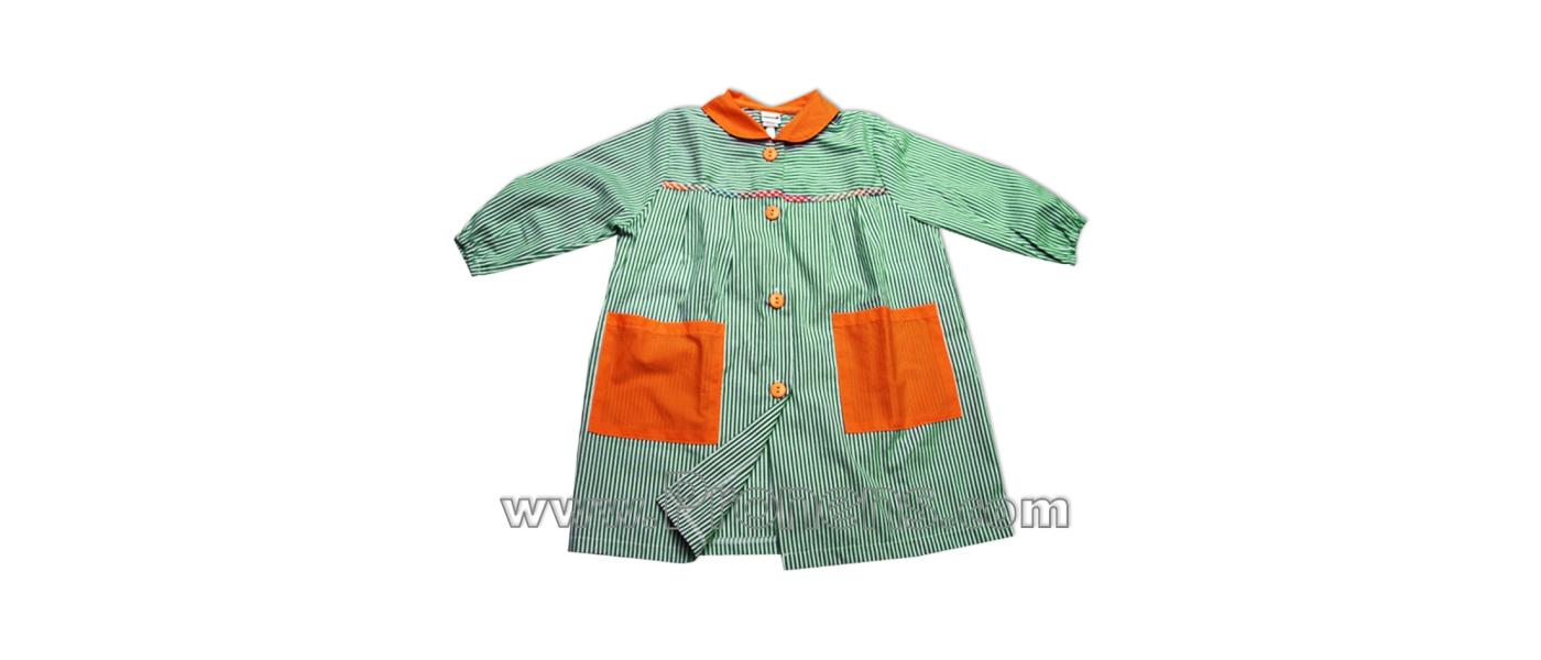 Fabricant de blouses, tabliers scolaires, maternelles personnalisés avec boutons 005