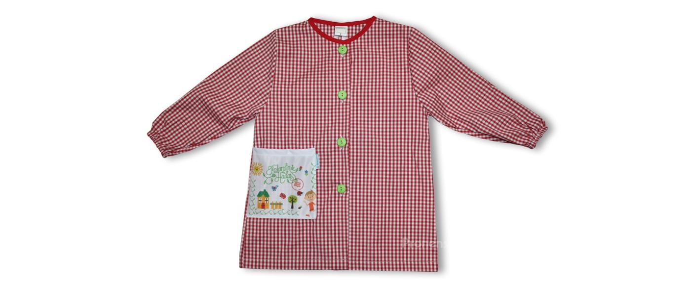 Fabricant de blouses tabliers scolaires maternelle modèle boutons promotion 001