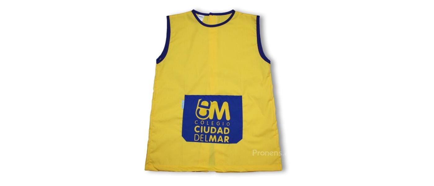 Fabricant de blouses tabliers scolaires maternelle sans manches personnalisées 002