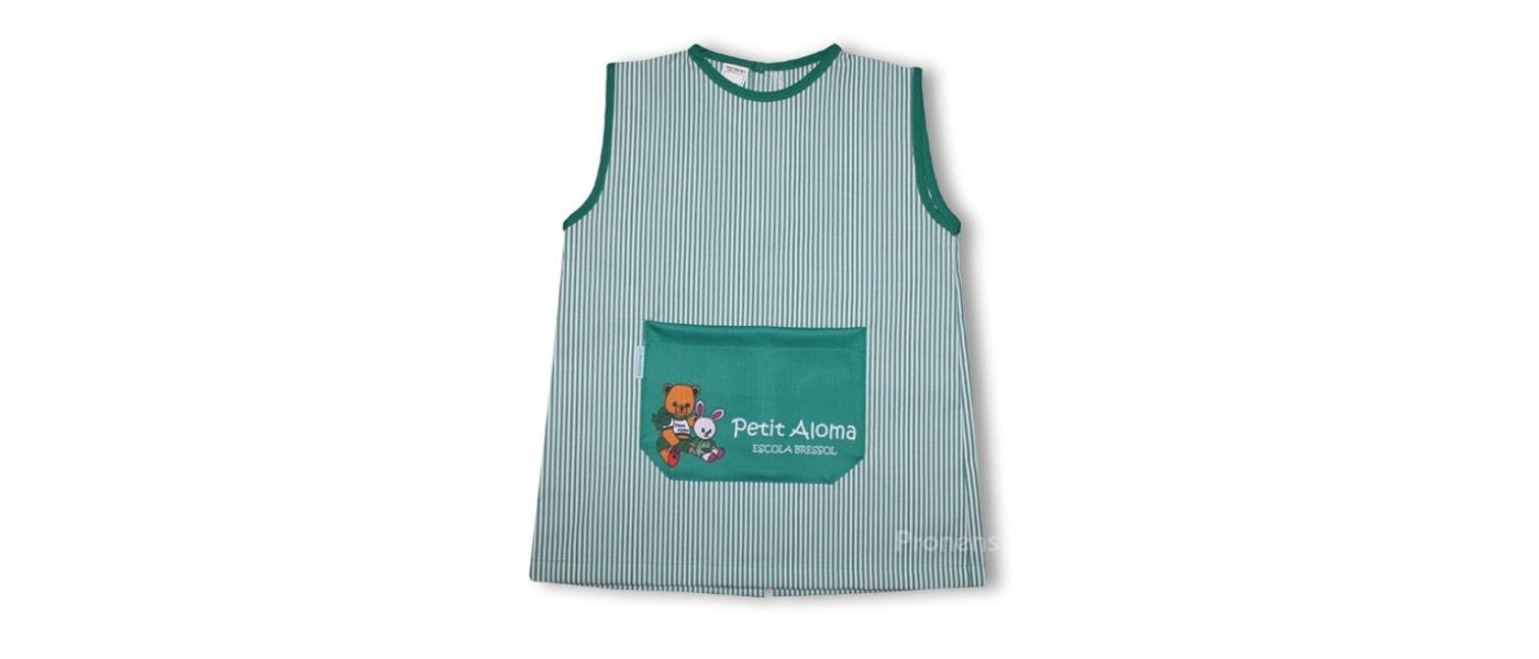 Fabricant de barnús escolars de llar d'infants sense mànigues personalitzats - logo a diversos colors