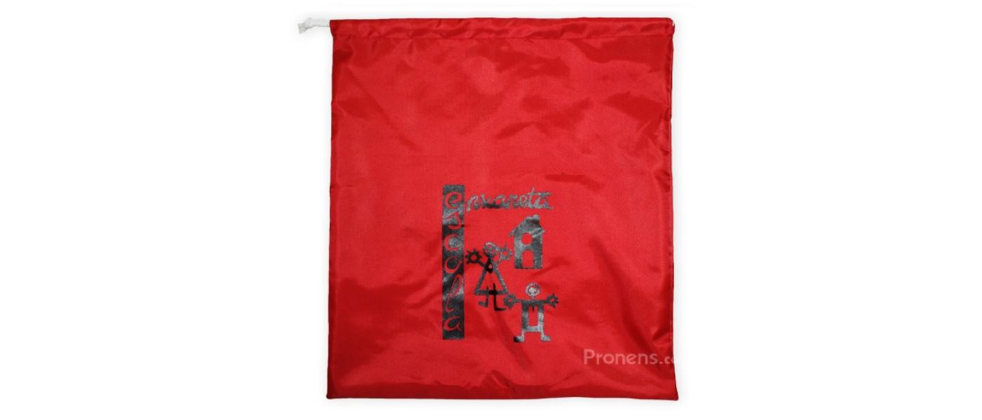 Fabricante bolsa impermeable para la muda de recambio de colegios y guarderías - nylon rojo