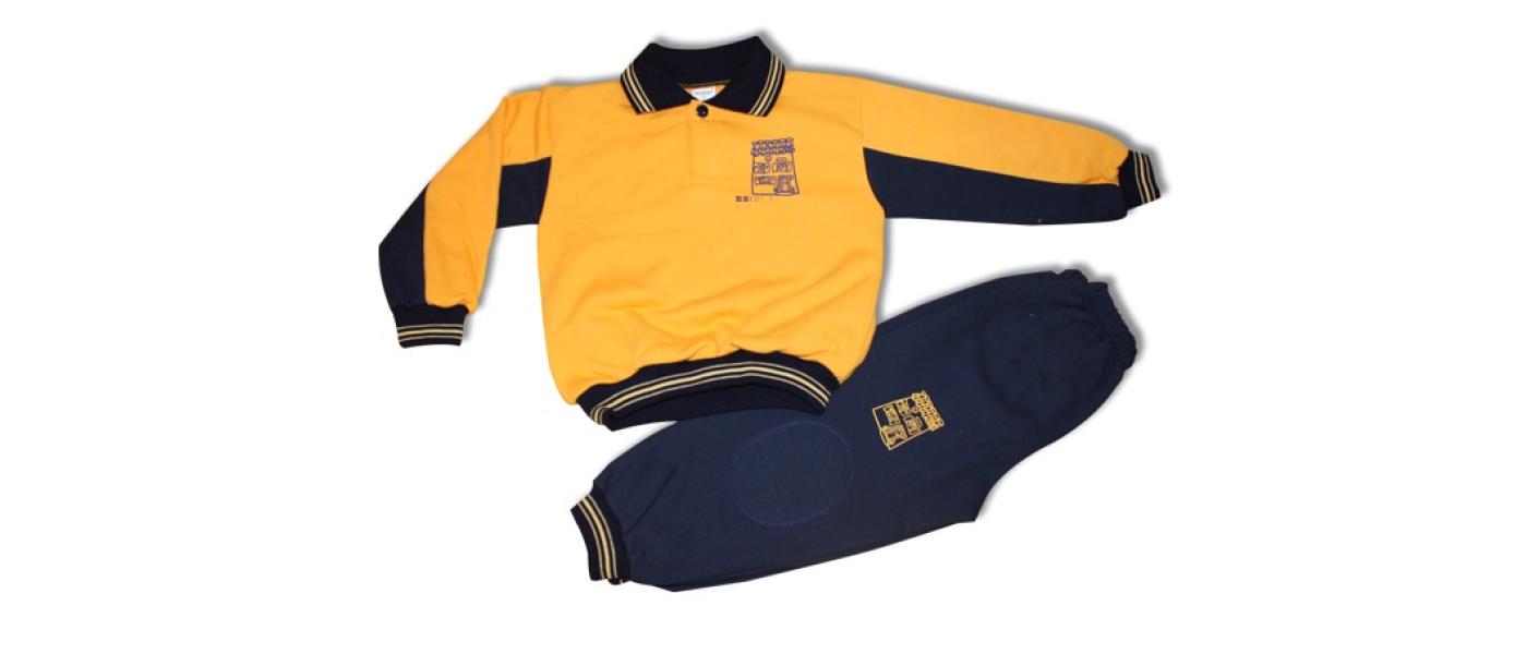 Fabricant survêtements scolaires maternelle polo pronens jaune