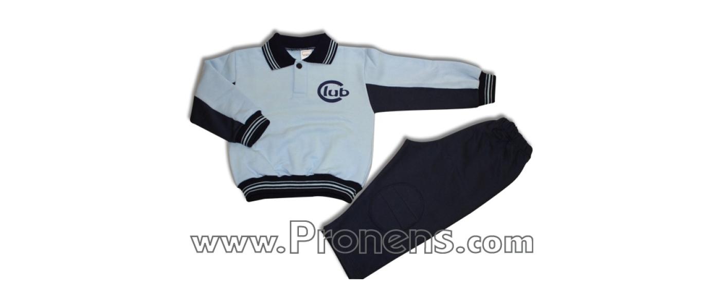 Fabricant de survêtements scolaires garderie polo Pronens bleu ciel