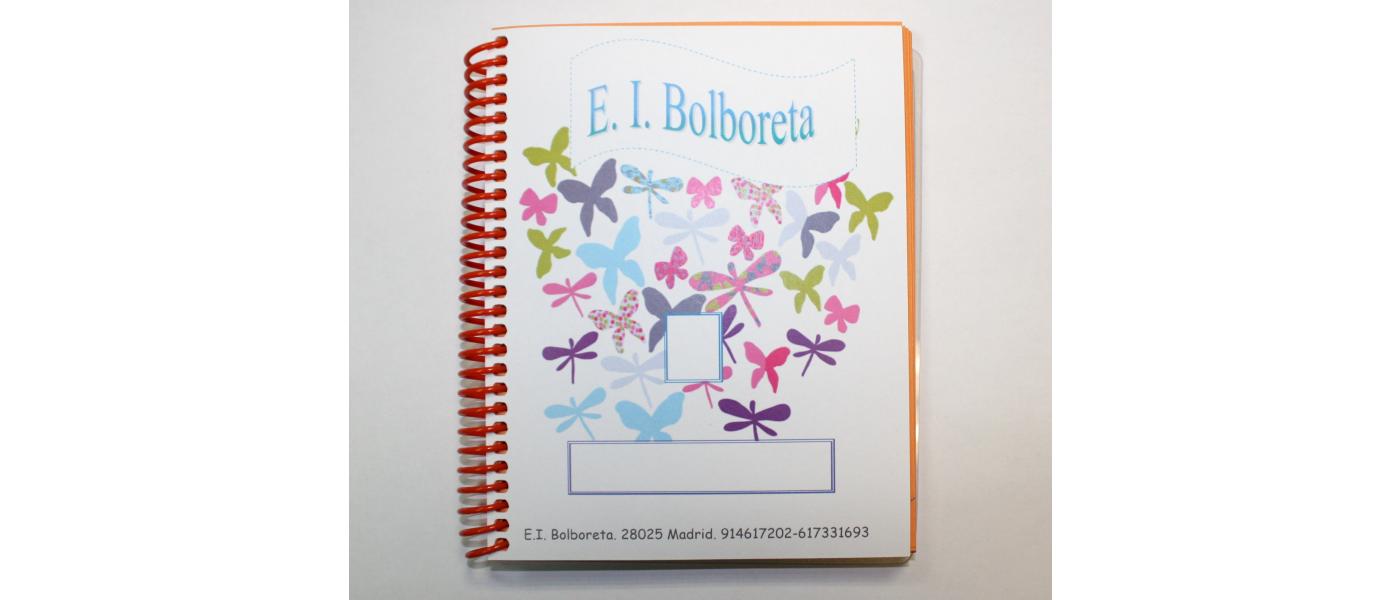 Manufacturing personalized school diary for children.