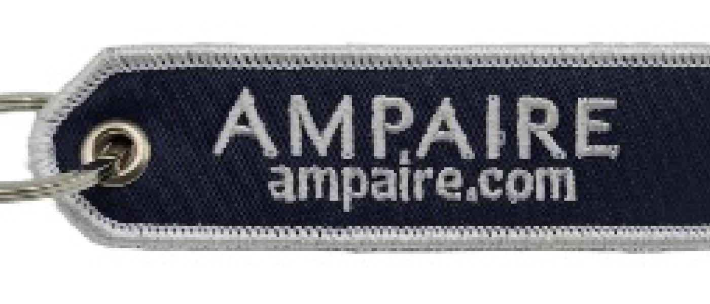 Fabricant de porte-clés brodé personnalisé avec votre logo - Ampaire