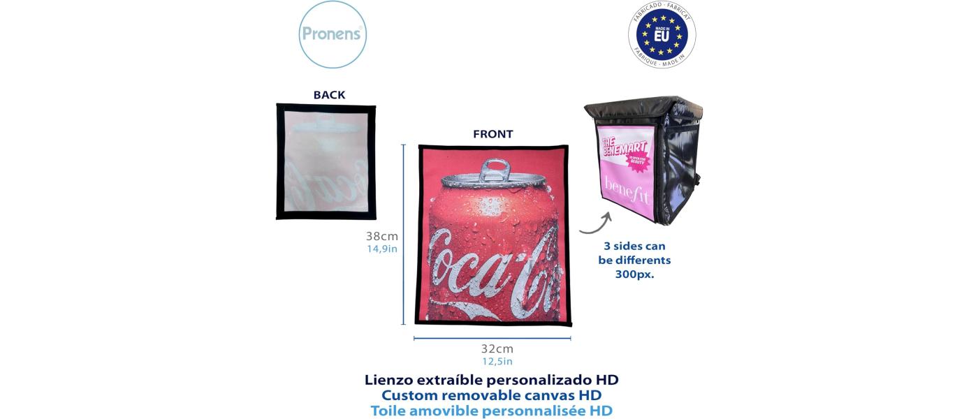 Fabricant de motxilles delivery personalitzades per a repartiment de menjar en esdeveniments - llanç publicitari