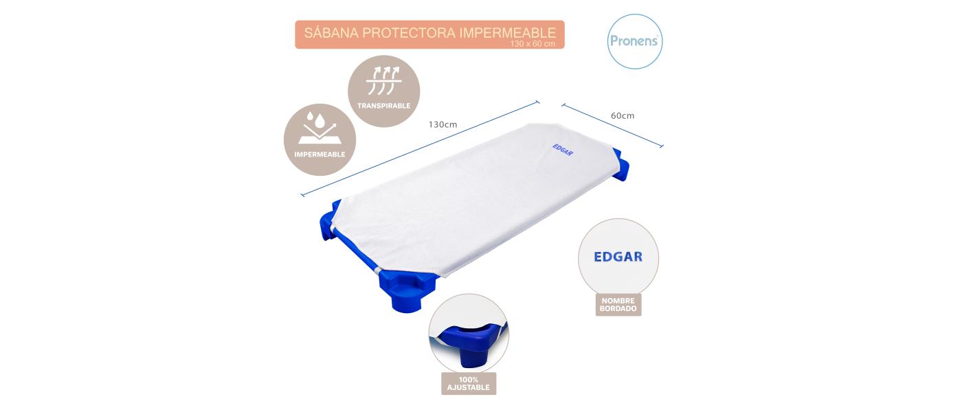 Fabricant de llençols baixeres protectores ajustables impermeables per a bressol i hamaca guarderia - detalls