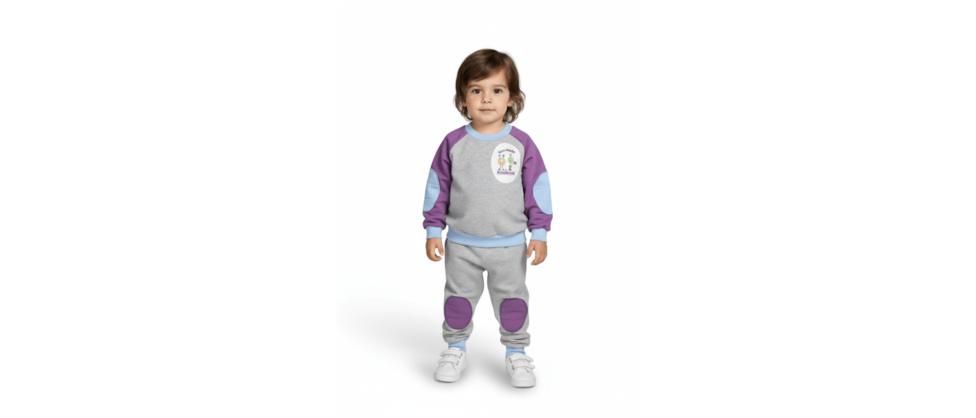 Fabricant xandall uniforme escolar llar d'infants - Model combinat lila i gris