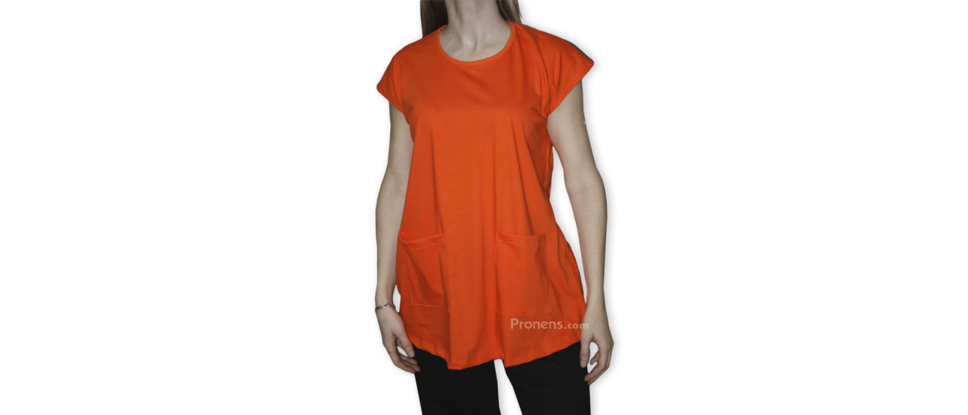Blouse éducatrice petite enfance orange - Uniformes éducatrice petite enfance Pronens