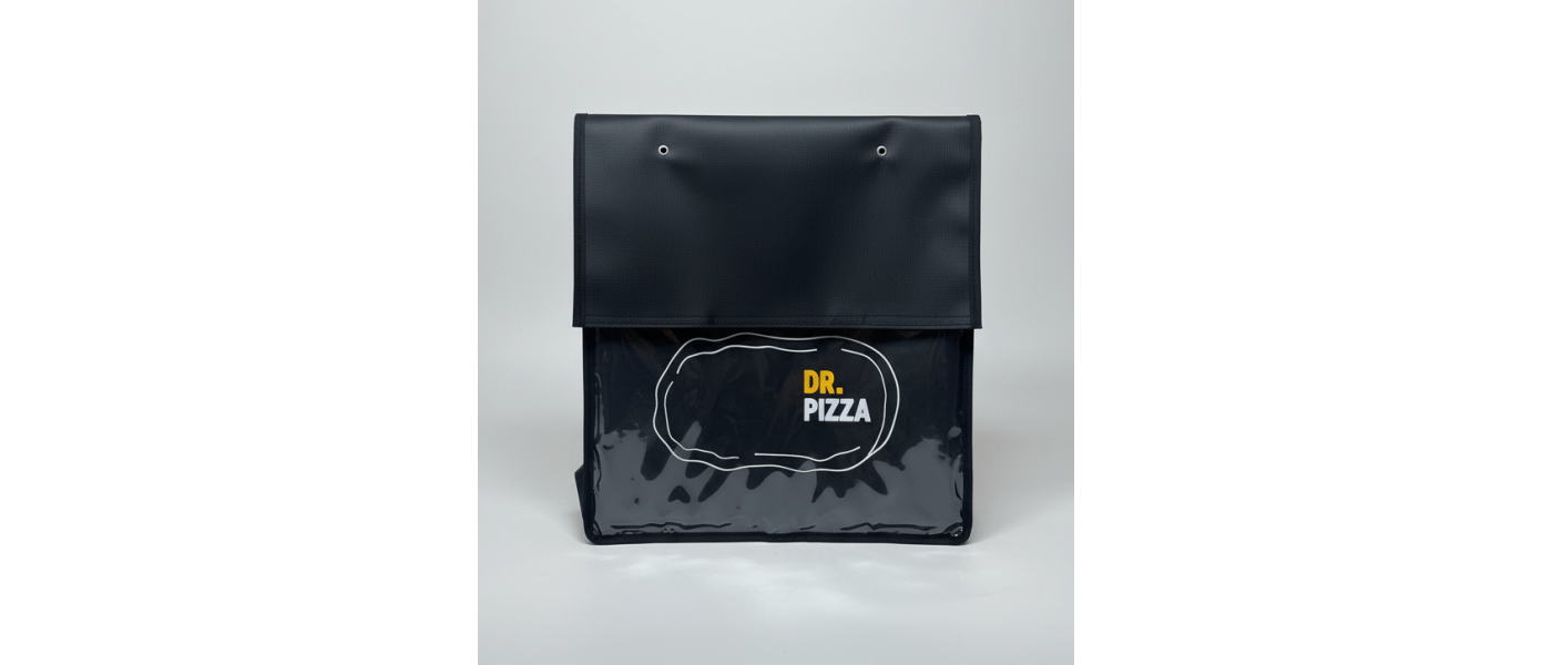 Fabricante bolsa reparto de pizza con ventana transparente XL