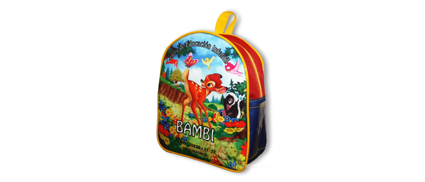 Fabricación de mochilas escolares personalizadas para la escuela infantil