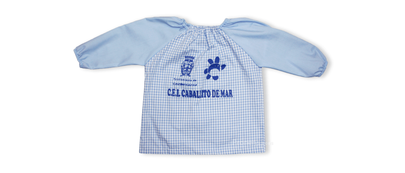Blouse scolaire à élastique promotion bleu clair - blouses babis scolaires Pronens