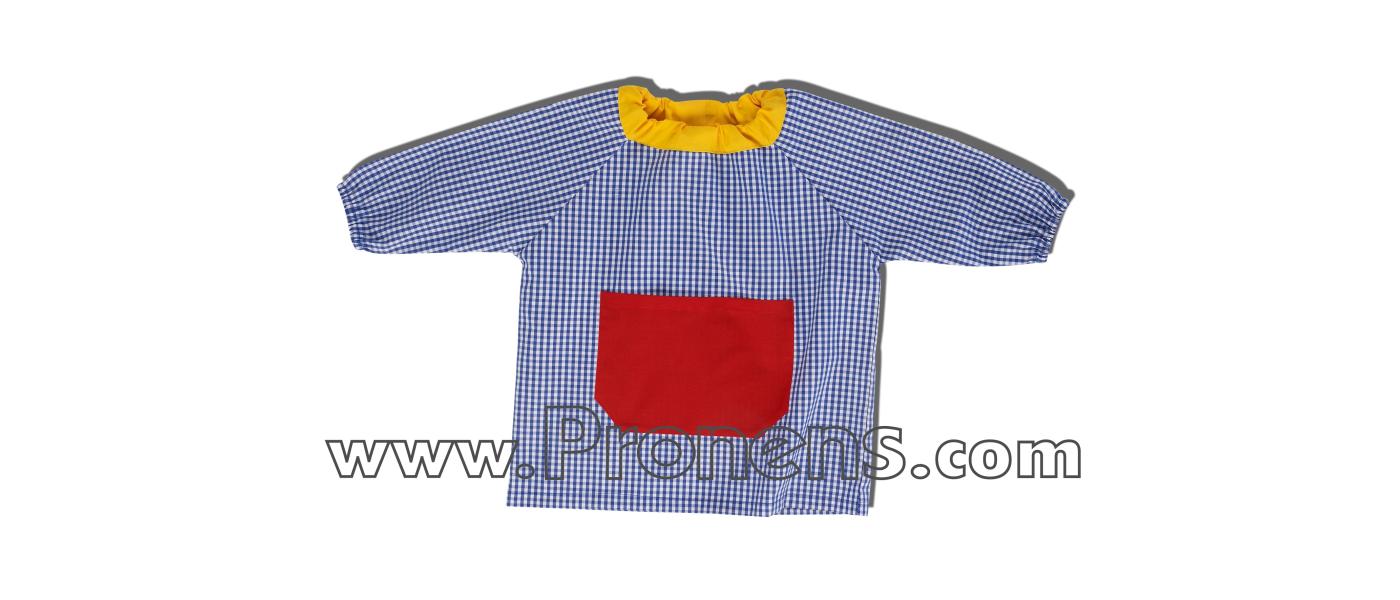 Fabricant barnús bates babis escola personalitzades vichí quadre blau