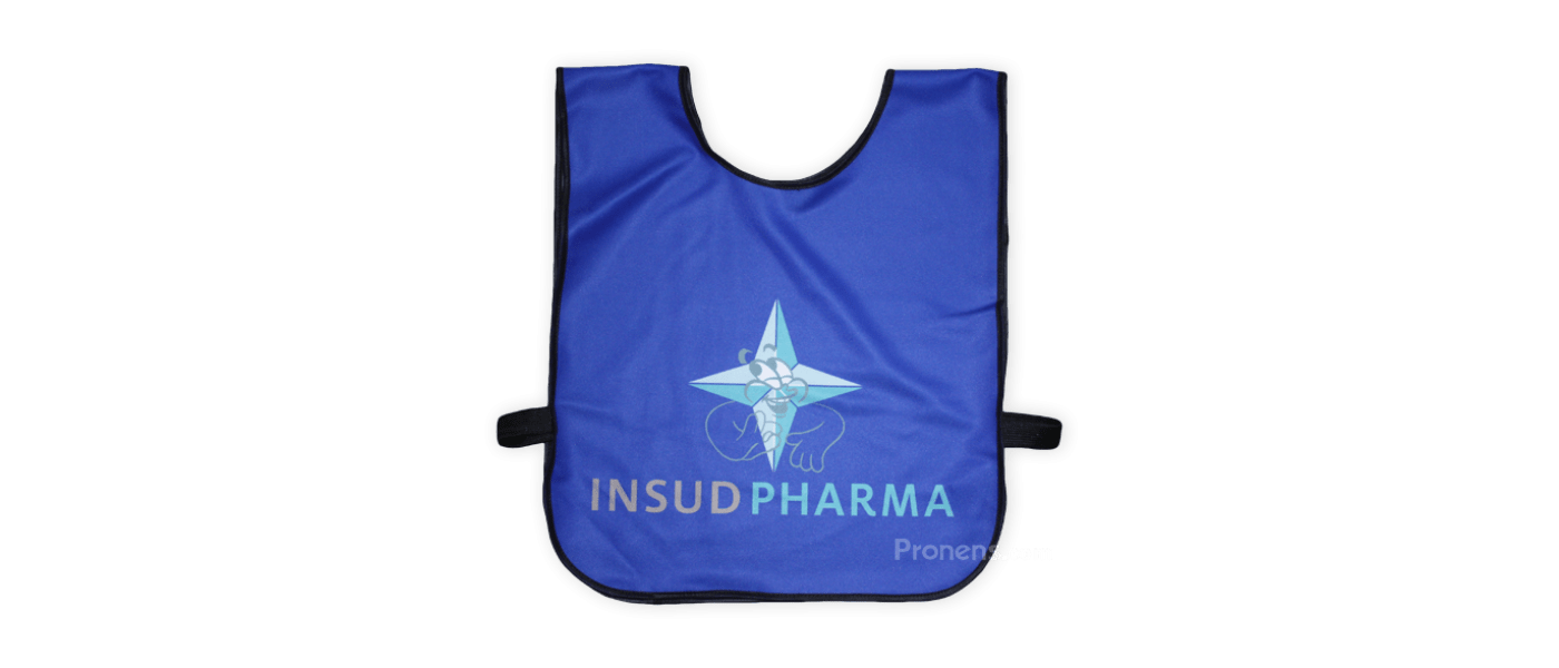 Fabricante de petos identificativos personalizados Insudpharma -  PRONENS, Petos personalizados escolares y empresas