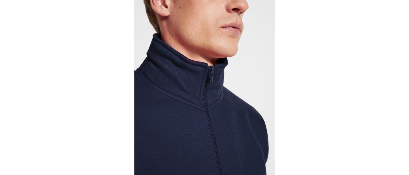 Fabricante sudadera básica unisex con cremallera pronens - cuello