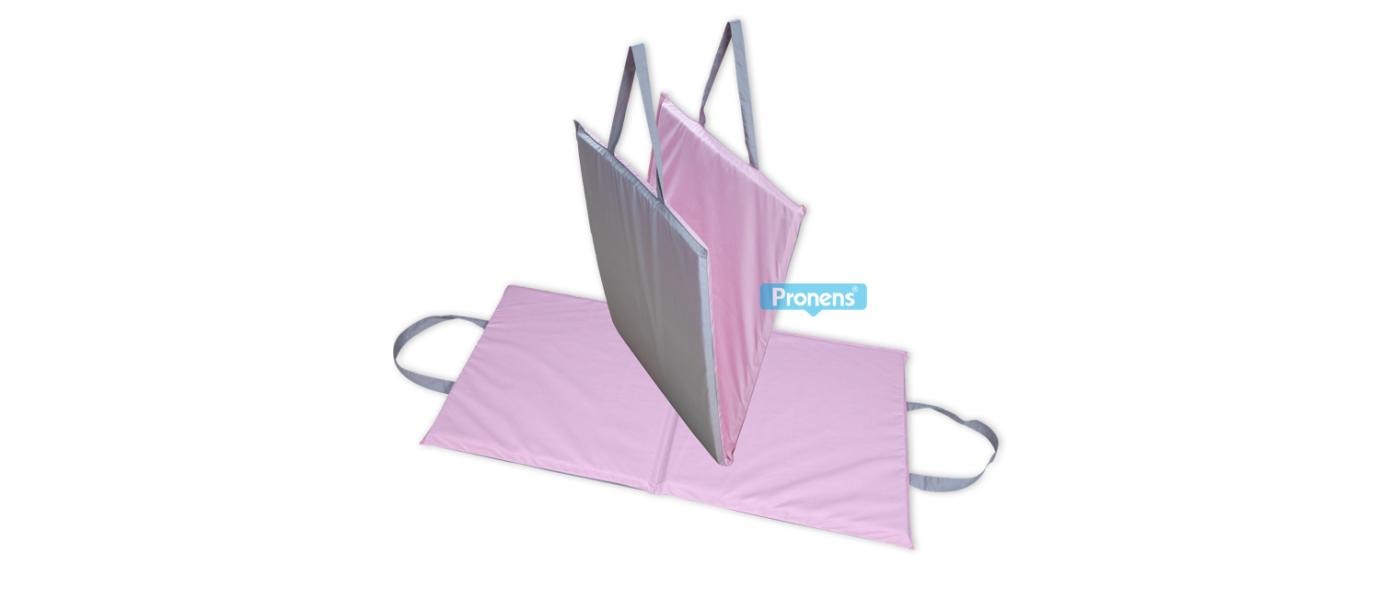 Fabricante colchoneta plegable márfega para colegios, guarderías y escuelas infantiles - colchoneta color rosa y gris