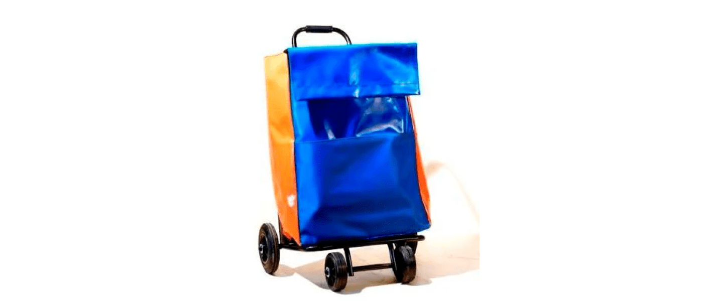 Fabricant de sac grande personnalisée pour chariot de distribution postale - Sac chariot de distribution bleu et orange