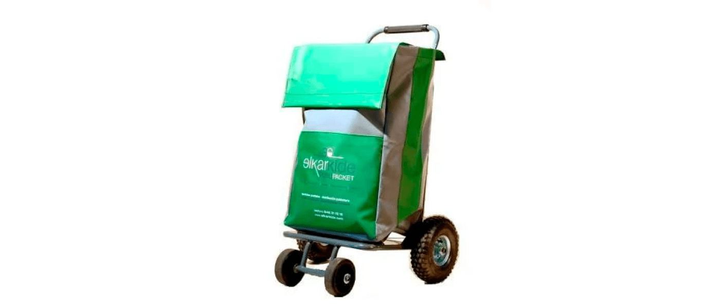 Fabricant sac grand personnalisé pour chariot de distribution postale - Sac chariot de distribution vert et gris
