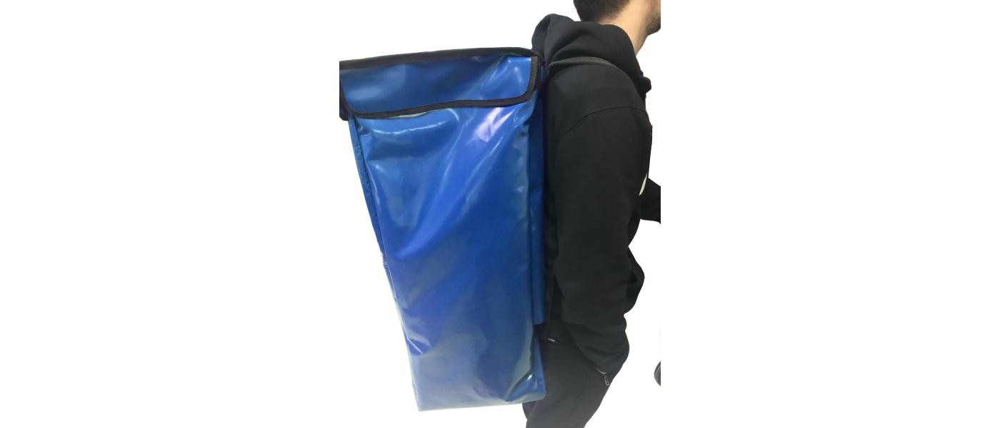 Bag for delivery car and trolley with handles to carry like a backpack - Jumbo delivery cart bag