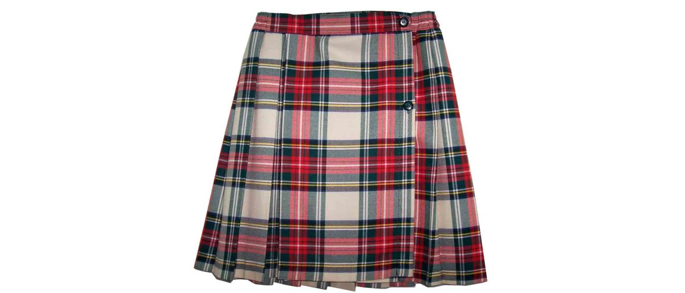 Fabricant de jupe d'écolière blanche et rouge - Uniformes scolaires Pronens