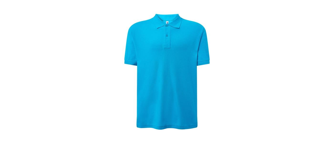Custom turquoise corporate piqué polo manufacturer
