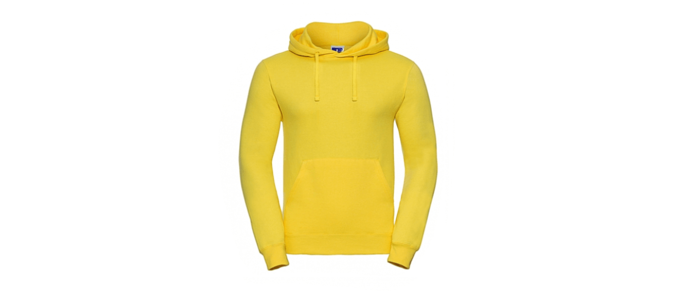 Samarreta amb caputxa personalitzada amb logotip fabricant - groc