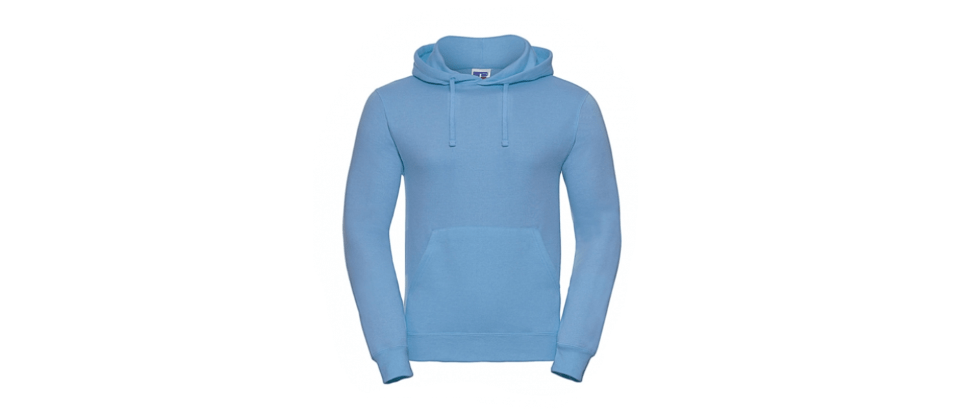 Fabricant dessuadora amb caputxa personalitzada amb logo - blau celeste