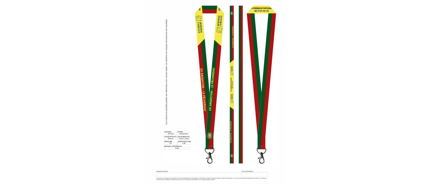 Custom lanyard manufacturer US Argenton