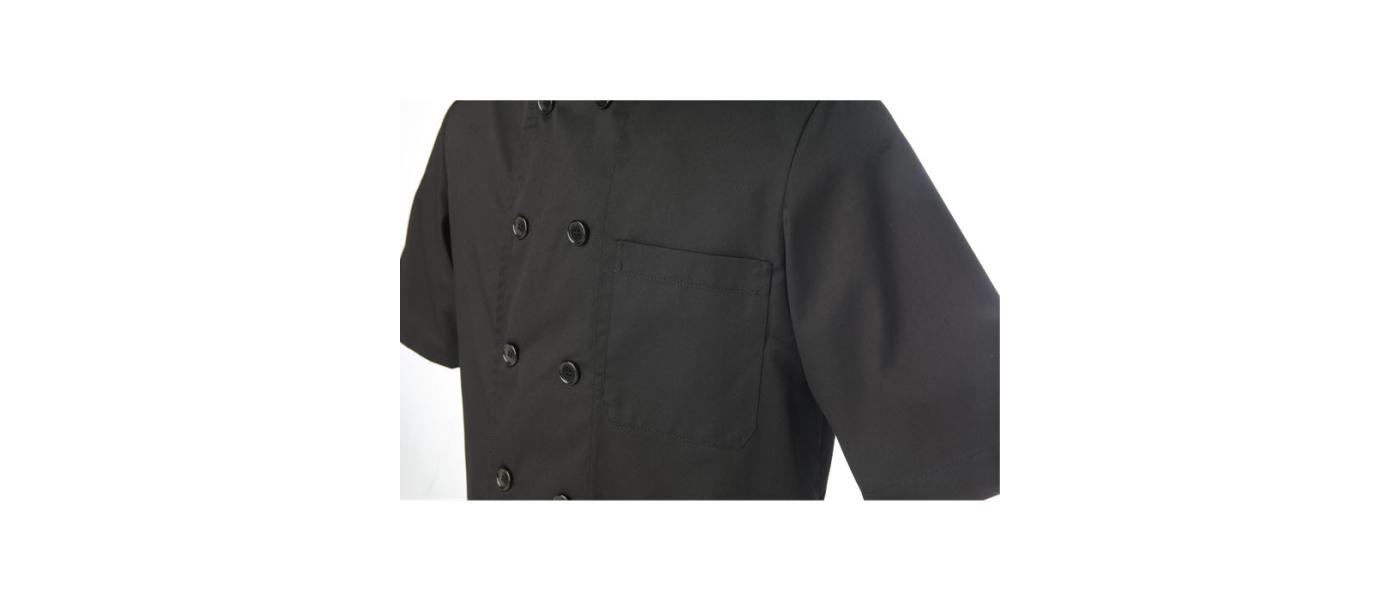 Fabricant jaqueta cuina personalitzada nom brodat - negra butxaca