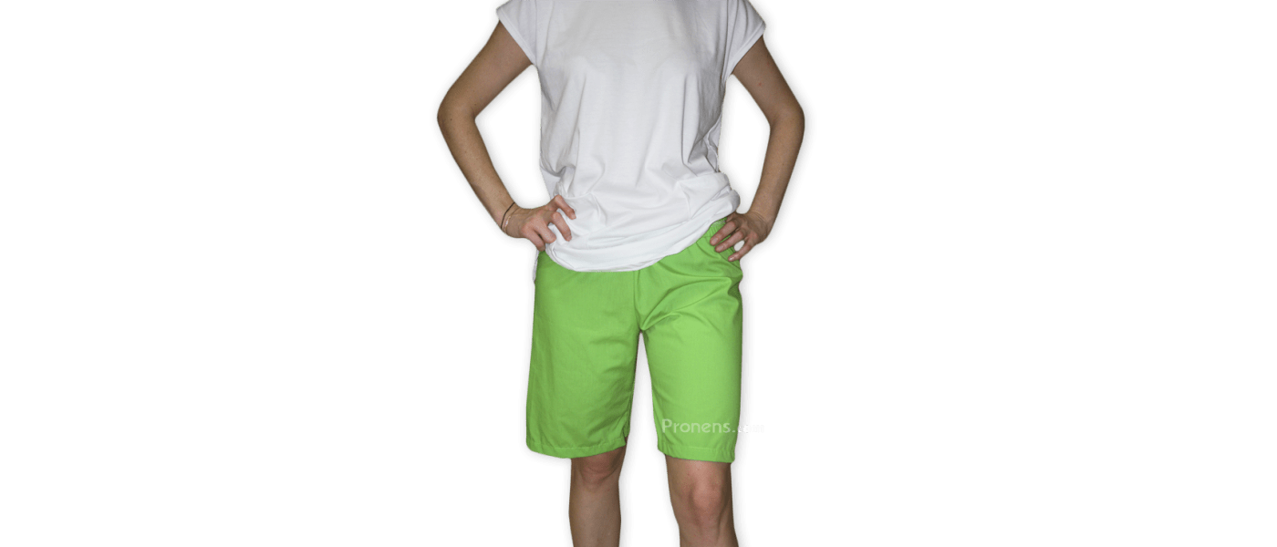 Fabricant Pantalon court bermuda en tissu pour uniformes éducatrices de la petite enfance - pistache