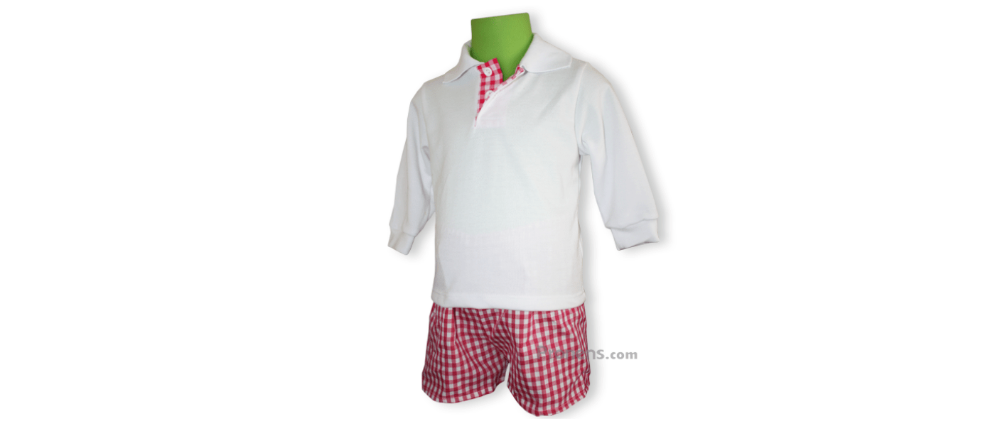 Fabricant uniformes de llar d’infants personalitzats polo amb tapeta vichí quadres