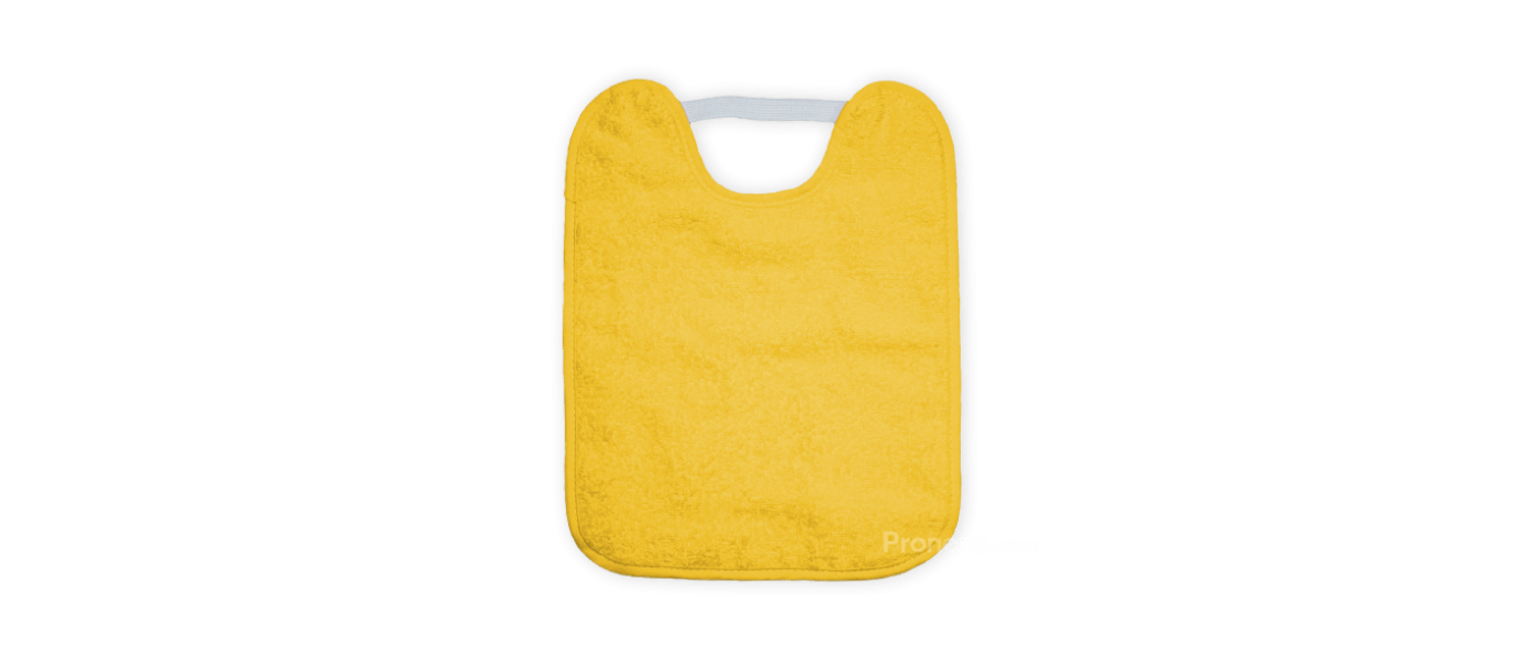 Fabricant de baver infantil de màxima qualitat amb goma al coll i folre eva color Groc ou
