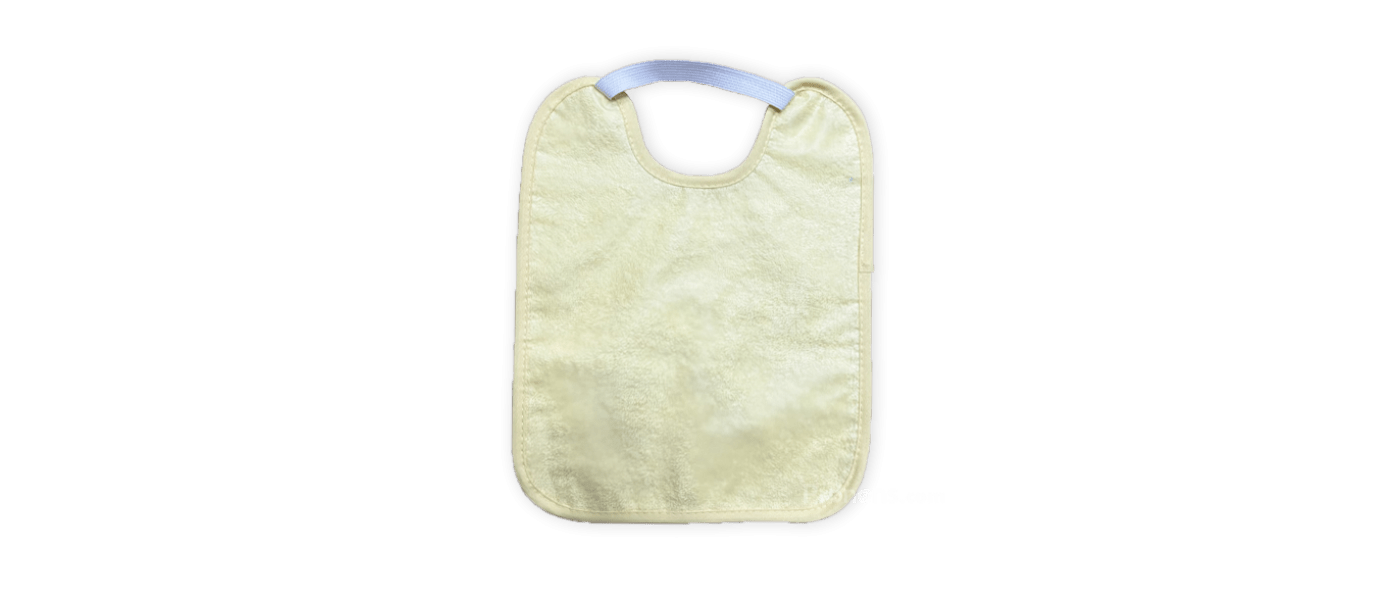 Babero infantil reverso de màxima qualitat amb goma al coll i folre eva color Llimona groc