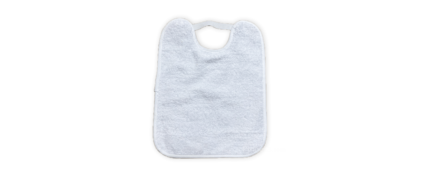 Fabricant de baveta infantil de màxima qualitat amb goma al coll i folre eva color blanc