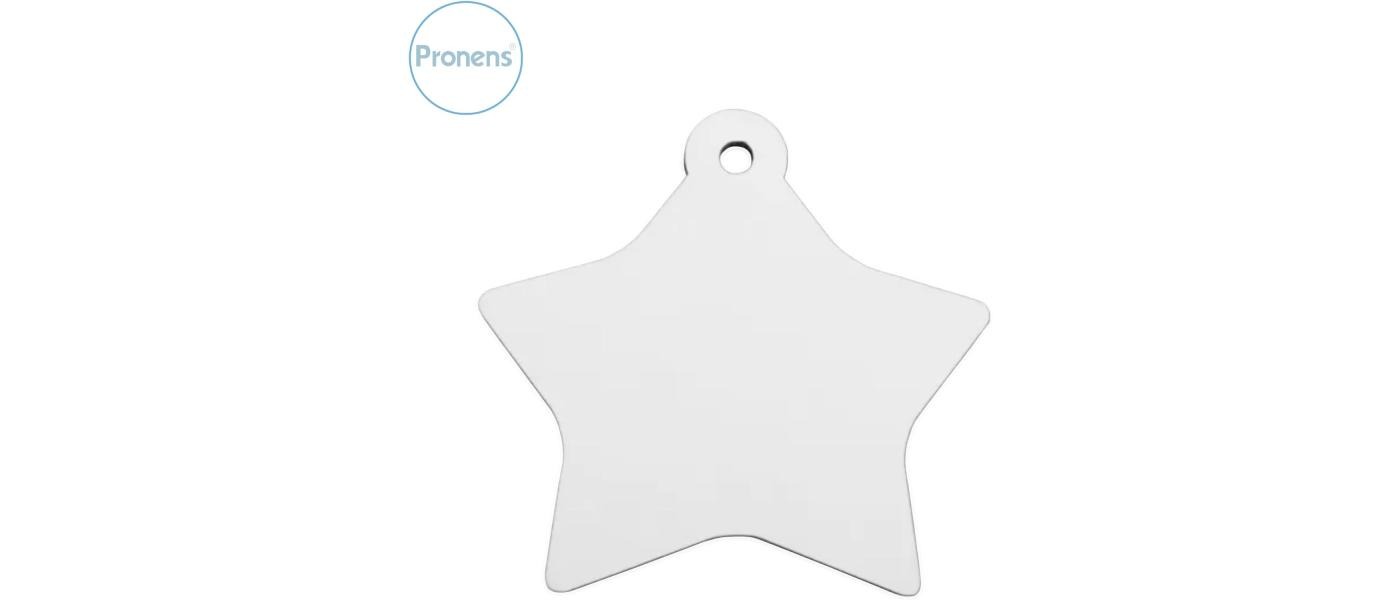 Fabricante de colgantes y detalles personalizados para árbol navidad - estrella blanca