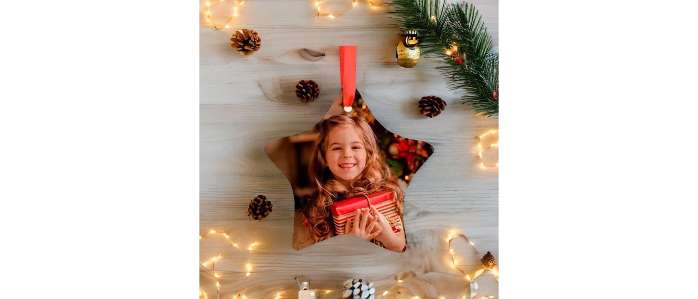 Fabricante de colgantes y detalles personalizados para árbol navidad - estrella