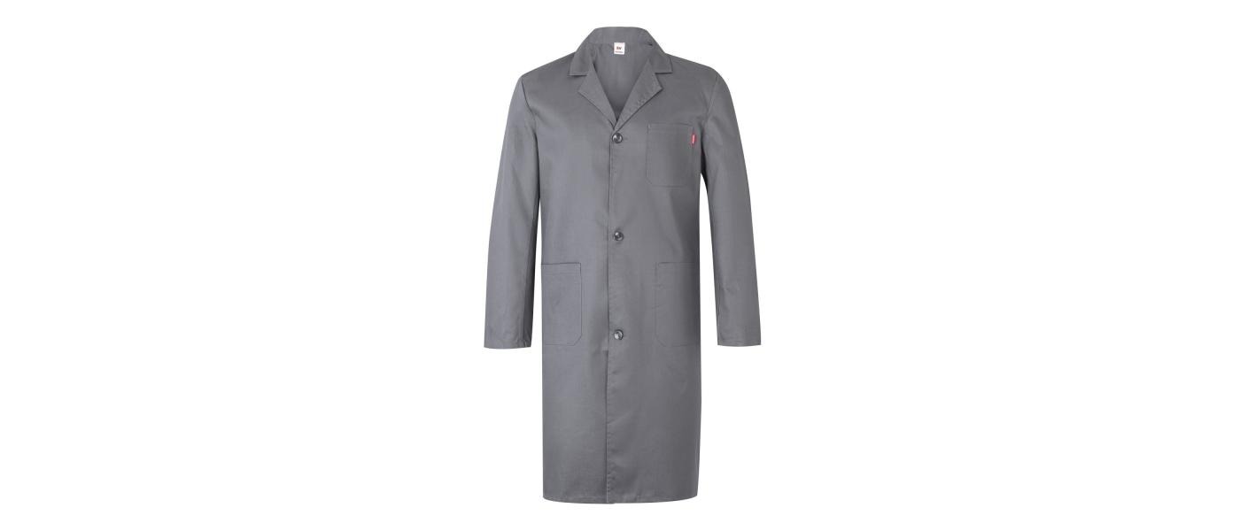 bata larga azul trabajo personalizada - gris