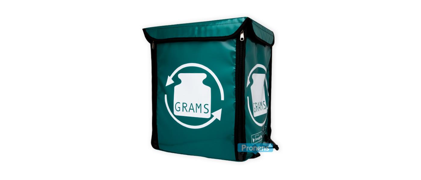 Fabricant motxilles delivery per a repartiment a domicili personalitzades - Delivery bag Grams