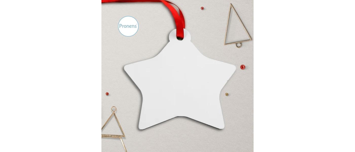 Fabricante de colgantes y detalles personalizados para árbol navidad - estrella