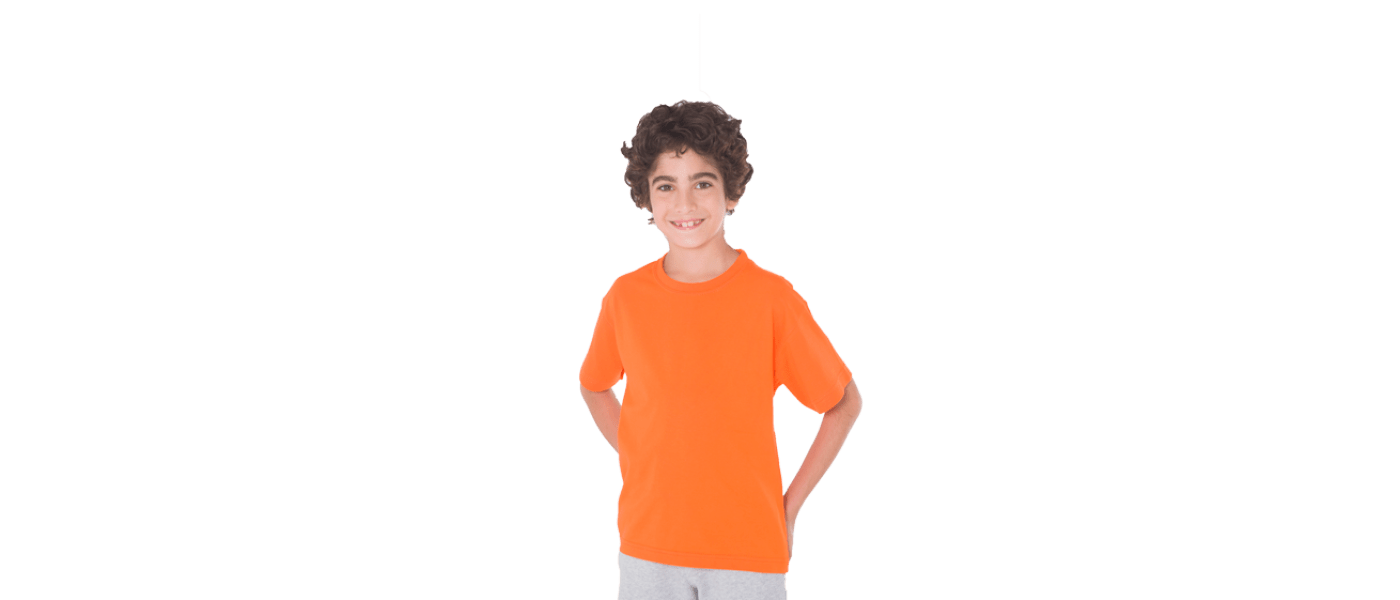 T-shirt enfant orange - T-shirts garderie Pronens