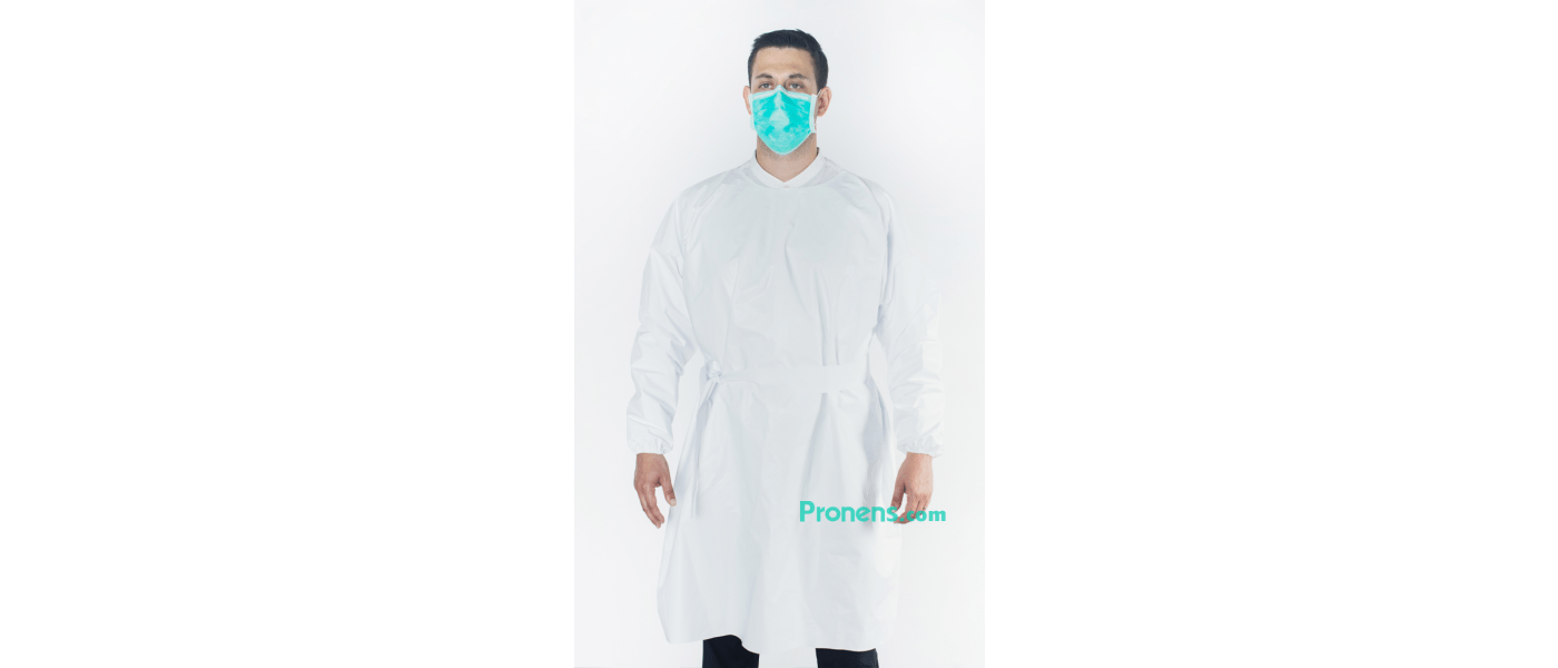 Lateral bata sanitaria desechable tejido no tejido 47 gr - batas sanitarias desechables Pronens