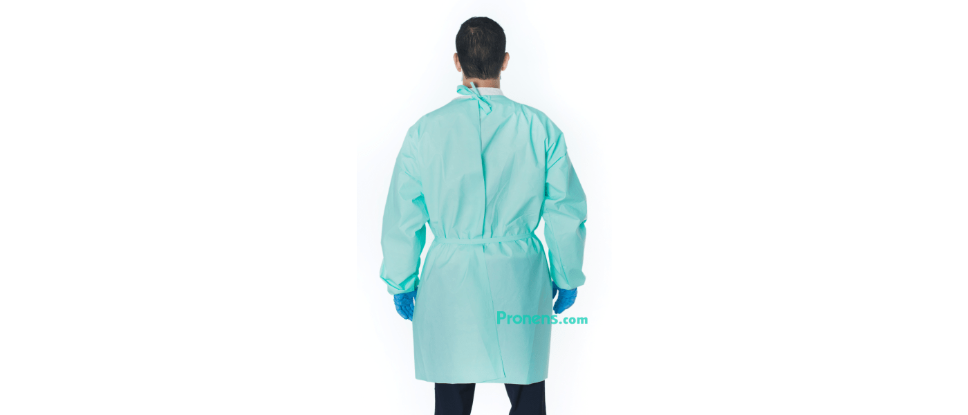 Espalda Bata sanitaria desechable impermeable TNT 100gr - Batas sanitarias impermeables Pronens