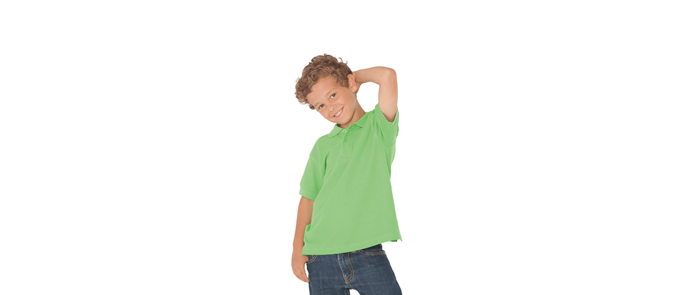 Customized children's polo shirts for daycare centers, preschools, schools