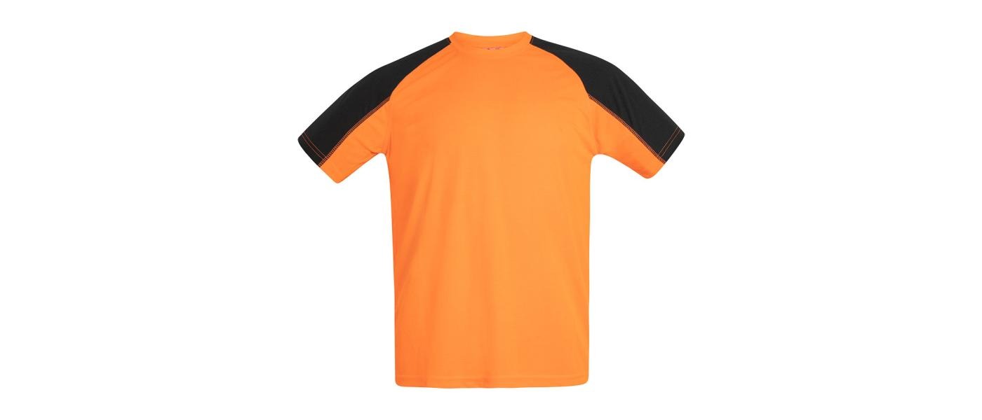 sports T-shirt manufacturer customized model dynamic - orange with black