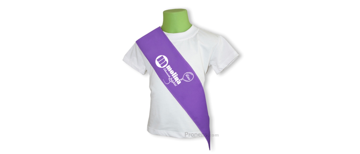 Purple graduation sash for preschool - Pronens child graduation sash