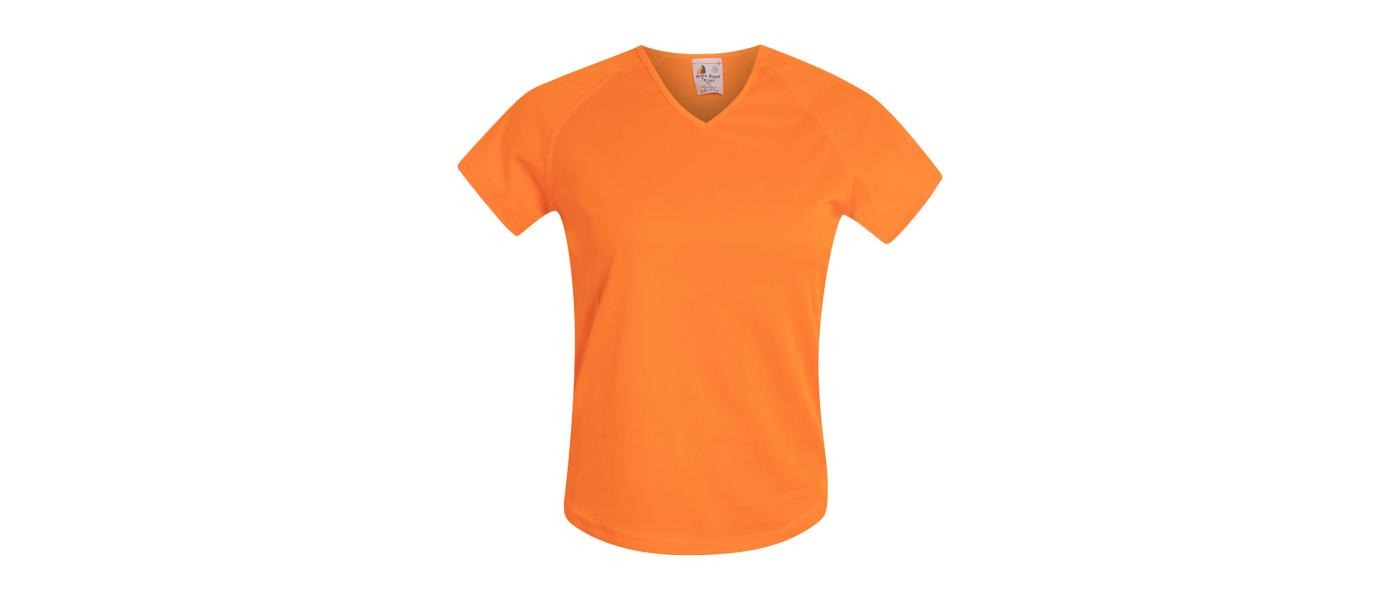 Fabricante camiseta entallada deporte mujer personalizada - naranja
